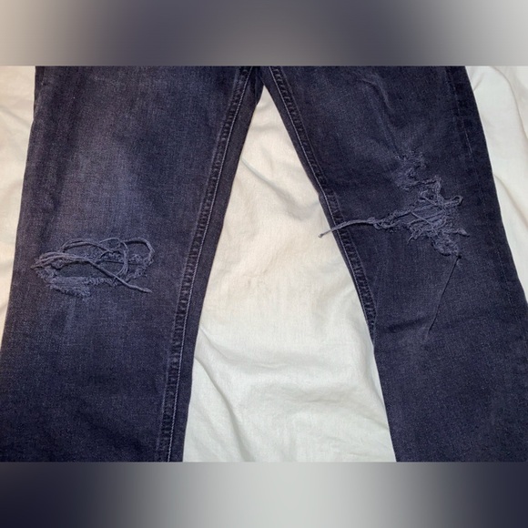 AGOLDE Nico Slim Leg Jeans in Disorder - Distressed Black/Dark Wash Jeans - Picture 10 of 16